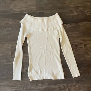 Michael Kors Off-Shoulder Ribbed Sweater